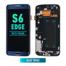 Samsung Galaxy S6 Edge OLED Screen Assembly Replacement With Frame (AT&T / T-Mobile / International) (Refurbished) (Blue Topaz)