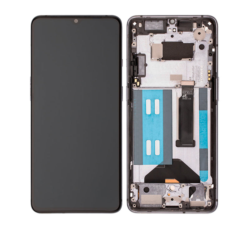 OnePlus 7T OLED Screen Assembly Replacement With Frame (OLED PLUS) (Frosted Silver)
