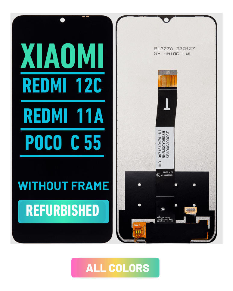 Xiaomi Redmi 12C / Redmi 11A / Poco C55  OLED Screen Assembly Replacement Without frame (Refurbished) (All Colors)