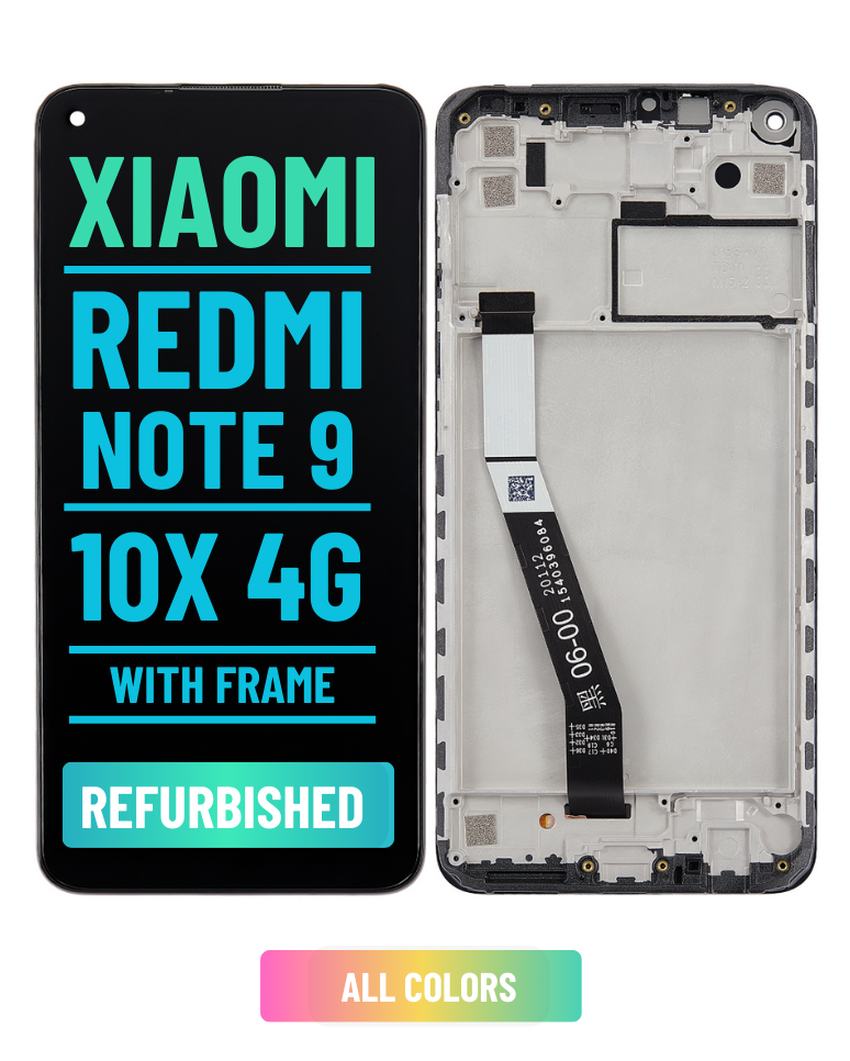 Redmi Note 9 / 10X 4G - OLED Screen Assembly Replacement With frame (Refurbished) (All Colors)