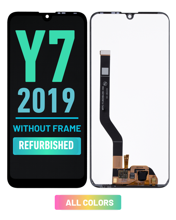 Huawei Y7 (2019) -  OLED Screen Assembly Replacement Without frame (Refurbished) (All Colors)