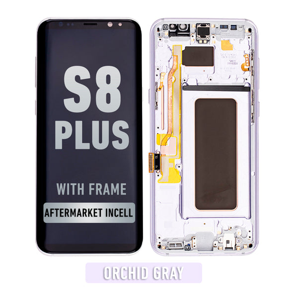 Samsung Galaxy S8 Plus OLED Screen Assembly Replacement With Frame (Aftermarket Incell) (Orchid Gray / Purple)