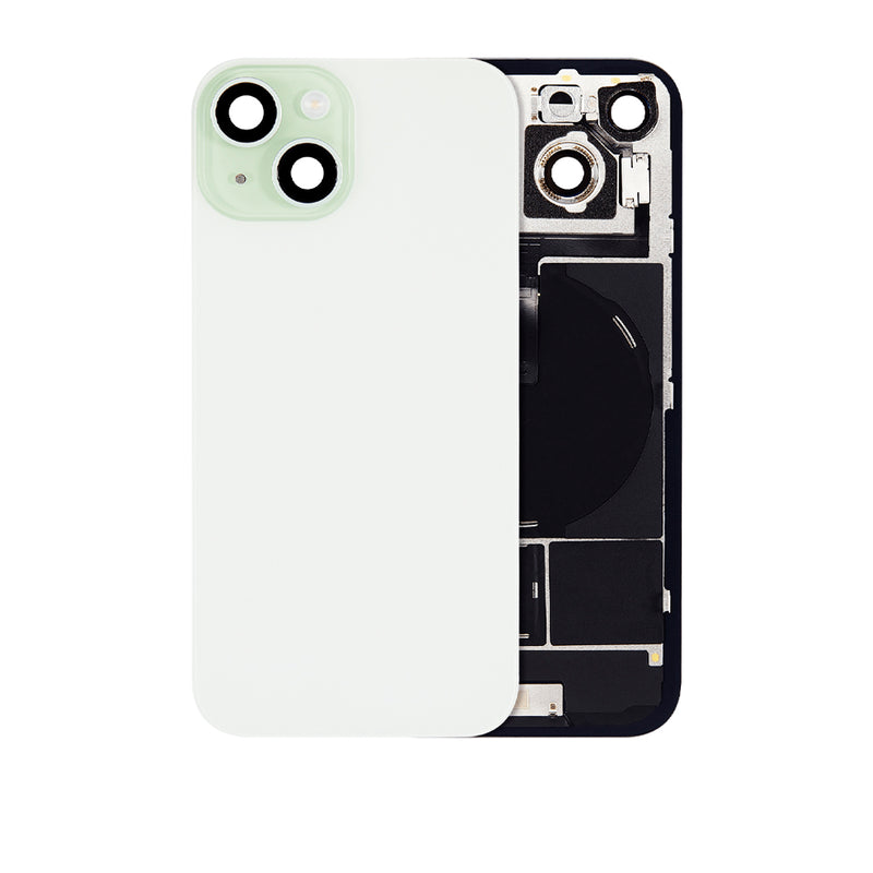 iPhone 15 Back Cover Glass With Steel Plate | Wireless NFC & MagSafe Magnet Pre-installed Replacement (No Logo) (All Colors)