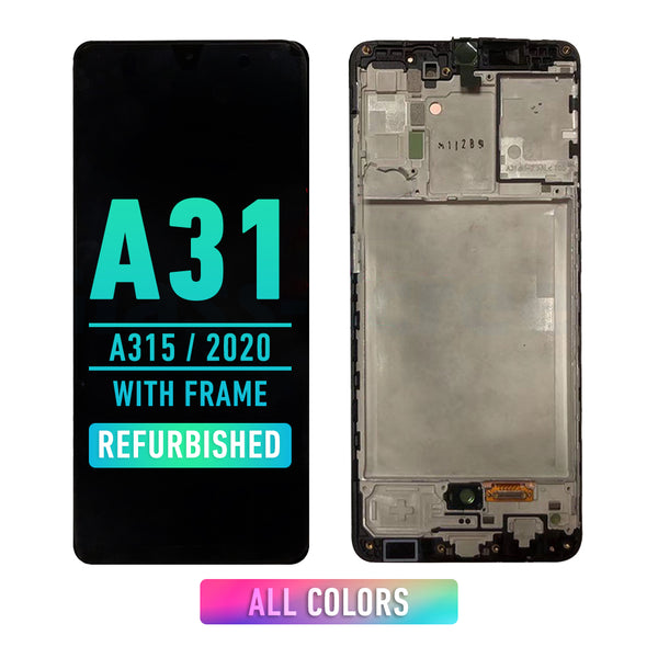 Samsung Galaxy A31 (A315 / 2020) OLED Screen Assembly Replacement With Frame (Refurbished) (All Colors)