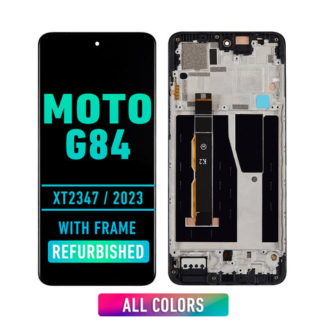 Moto G84 (XT2347 / 2023) OLED Screen Assembly Replacement Without Frame (Refurbished) (All Colors)