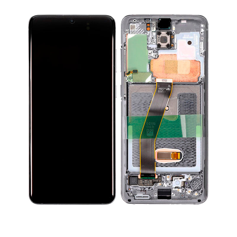 Samsung Galaxy S20 5G LCD Screen Assembly Replacement With Frame (Compatible For All Carriers Except Verizon 5G UW Model)  (OLED PLUS) (Cosmic Black)