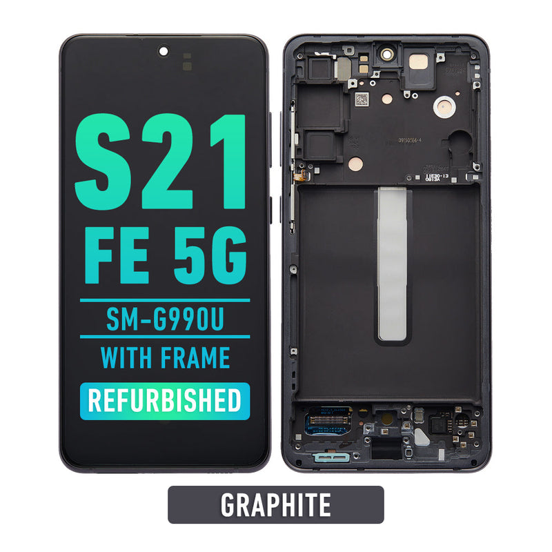 Samsung Galaxy S21 FE 5G OLED Screen Assembly Replacement With Frame (INT Version) (Refurbished) (Graphite)