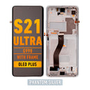 Samsung Galaxy S21 Ultra OLED Screen Assembly Replacement With Frame (OLED PLUS) (Phantom Silver)