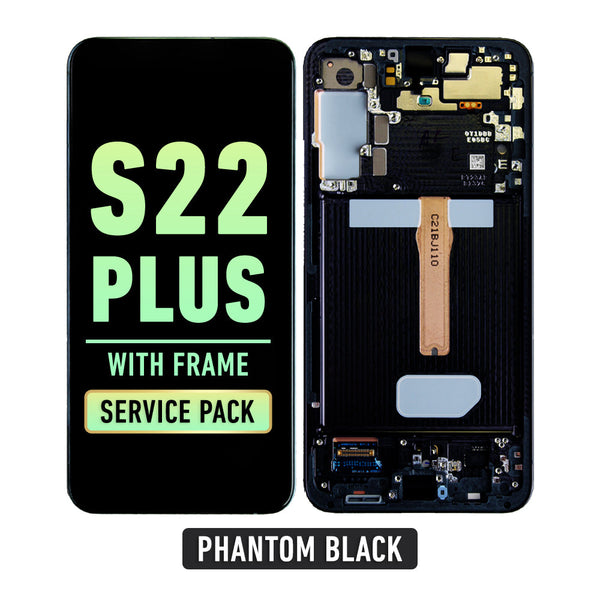 Samsung Galaxy S22 Plus OLED Screen Assembly Replacement With Frame (Service Pack) (Phantom Black)