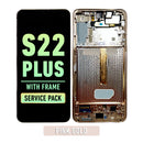 Samsung Galaxy S22 Plus OLED Screen Assembly Replacement With Frame (Service Pack) (Pink Gold)