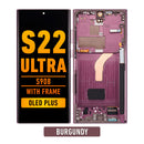 Samsung Galaxy S22 Ultra OLED Screen Assembly Replacement With Frame (OLED PLUS) (Burgundy)