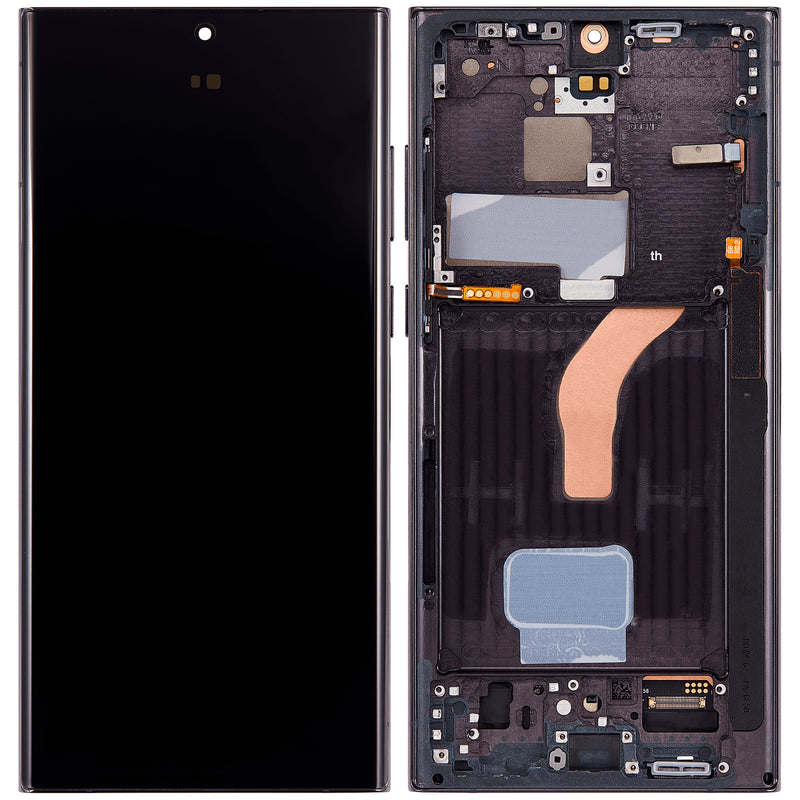 Samsung Galaxy S22 Ultra OLED Screen Assembly Replacement With Frame (OLED PLUS) (Phantom Black)