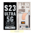 Samsung Galaxy S23 Ultra OLED Screen Assembly Replacement With Frame (Aftermarket Pull) (GOOD) (Cream)