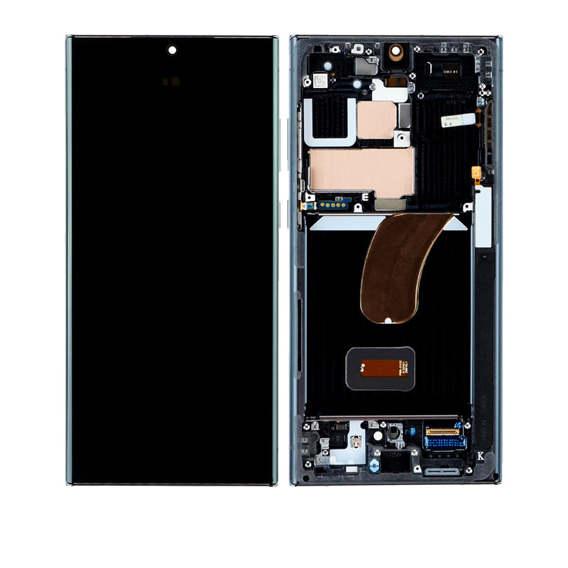 Samsung Galaxy S23 Ultra 5G OLED Screen Assembly Replacement With Frame (Refurbished) (Graphite)