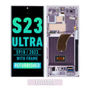 Samsung Galaxy S23 Ultra 5G OLED Screen Assembly Replacement With Frame (Refurbished) (Lavender)