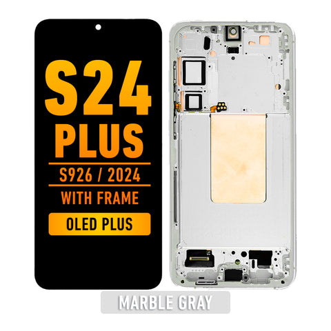 Samsung Galaxy S24 Plus 5G OLED Screen Assembly Replacement With Frame (OLED PLUS) (Marble Gray)