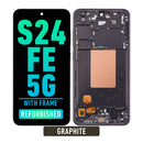 Samsung Galaxy S24 FE 5G OLED Screen Assembly Replacement With Frame (Refurbished) (Graphite)