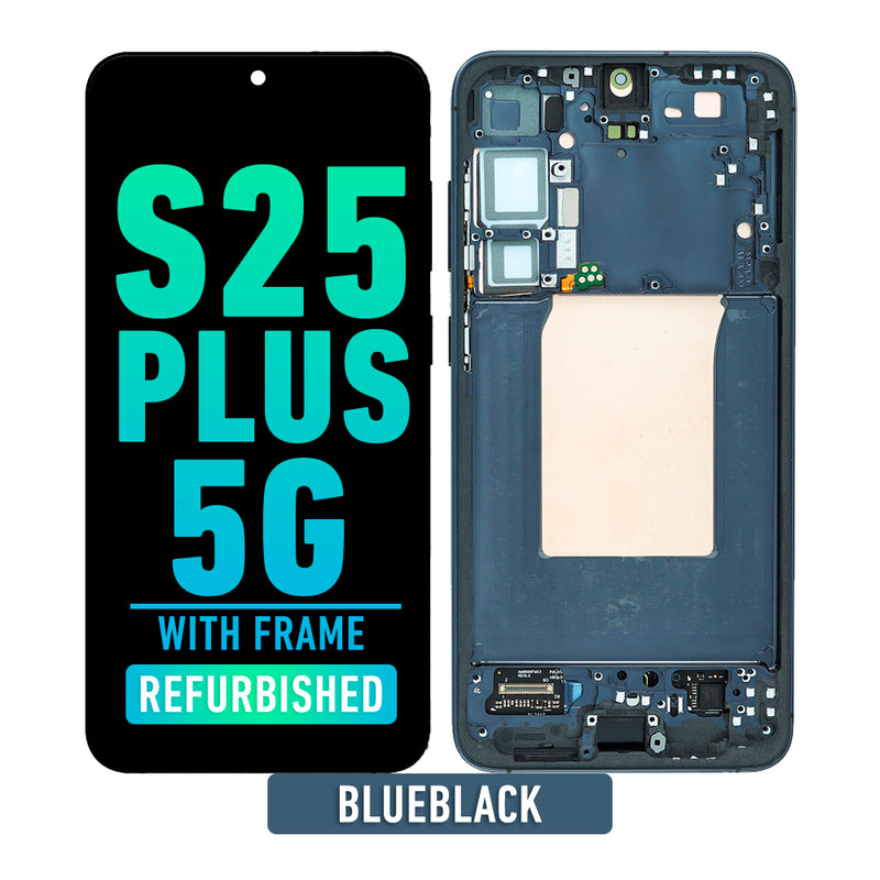 Samsung Galaxy S25 Plus 5G OLED Screen Assembly Replacement With Frame (Refurbished) (BlueBlack)