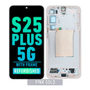 Samsung Galaxy S25 Plus 5G OLED Screen Assembly Replacement With Frame (Refurbished) (PinkGold)