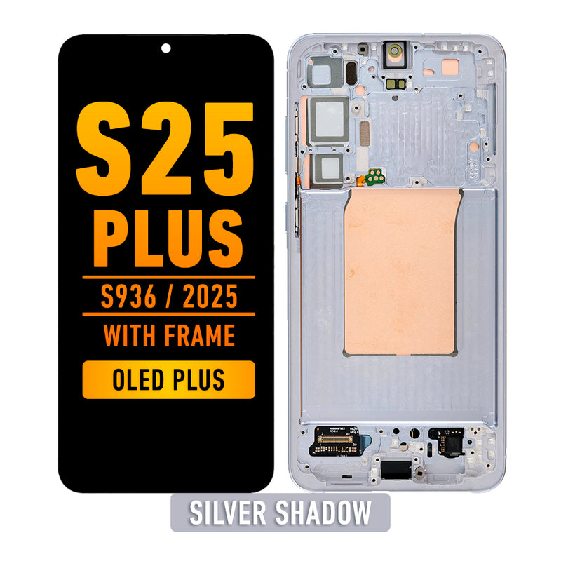 Samsung Galaxy S25 Plus 5G OLED Screen Assembly Replacement With Frame (OLED PLUS) (Silver Shadow)