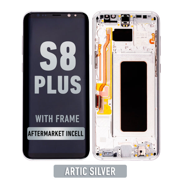 Samsung Galaxy S8 Plus OLED Screen Assembly Replacement With Frame (Aftermarket Incell) (Arctic Silver)