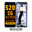 Samsung Galaxy S20 5G UW OLED Screen Assembly Replacement With Frame (Compatible Only For Verizon 5G UW Model) (OLED PLUS) (Cosmic Gray)