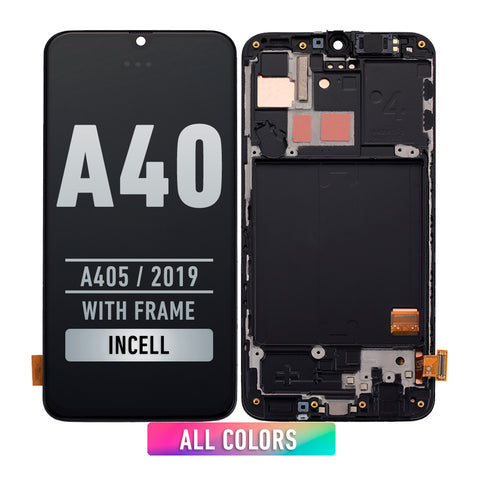 Samsung Galay A40 (A405 / 2019) LCD Screen Assembly Replacement With Frame (Aftermarket Incell) (All Colors)