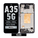 Samsung Galaxy A35 5G (A356 / 2024) LCD Screen Assembly Replacement With Frame (Aftermarket Incell) (Black)