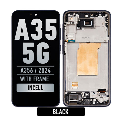 Samsung Galaxy A35 5G (A356 / 2024) LCD Screen Assembly Replacement With Frame (Aftermarket Incell) (Black)