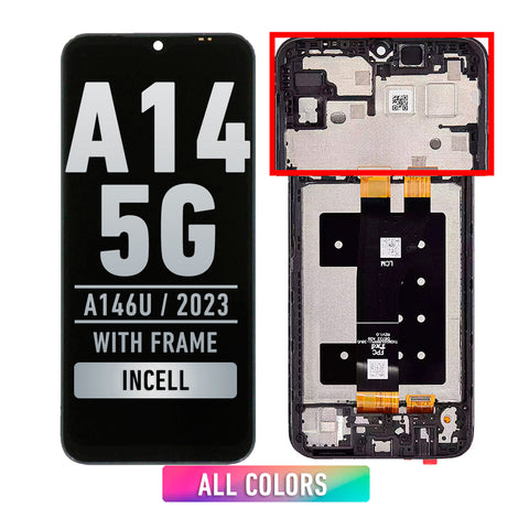 Samsung Galaxy A14 5G (A146U / A146P / A146V / A146W / 2023) LCD Screen Assembly Replacement With Frame (INCELL) (All Colors)