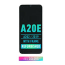 Samsung Galaxy A20e (A202 / 2019) LCD Screen Assembly Replacement With Frame (Refurbished) (All Colors)