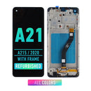 Samsung Galaxy A21 (A215 / 2020) LCD Screen Assembly Replacement With Frame (All Colors) (Refurbished)