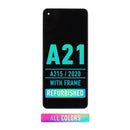 Samsung Galaxy A21 (A215 / 2020) LCD Screen Assembly Replacement With Frame (All Colors) (Refurbished)