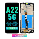 Samsung Galaxy A22 5G (A226 / 2021) OLED Screen Assembly Replacement With Frame (Refurbished) (All Colors)