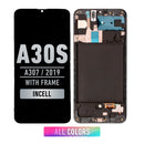 Samsung Galaxy A30s (A307 / 2019) LCD Screen Assembly Replacement With Frame (WITHOUT FINGER PRINT SENSOR) (Aftermarket Incell) (All Colors)