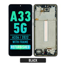 Samsung Galaxy A33 5G (A336 / 2022) OLED Screen Assembly Replacement With Frame (Refurbished) (Black)