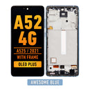 Samsung Galaxy A52 4G (A525 / 2021) (6.46") OLED Screen Assembly Replacement With Frame (OLED PLUS) (Awesome Blue)