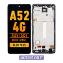 Samsung Galaxy A52 4G (A525 / 2021) (6.46") OLED Screen Assembly Replacement With Frame (OLED PLUS) (Awesome Violet)