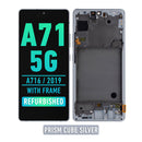 Samsung Galaxy A71 5G (A716 / 2019) OLED Screen Assembly Replacement With Frame (Refurbished) (Prism Cube Sliver)