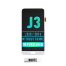 Samsung Galaxy J3 (J320 / 2016) OLED Screen Assembly Replacement Without Frame (Refurbished) (White)