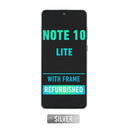 Samsung Galaxy Note 10 Lite OLED Screen Assembly Replacement With Frame (Refurbished) (Aura Glow / Silver)