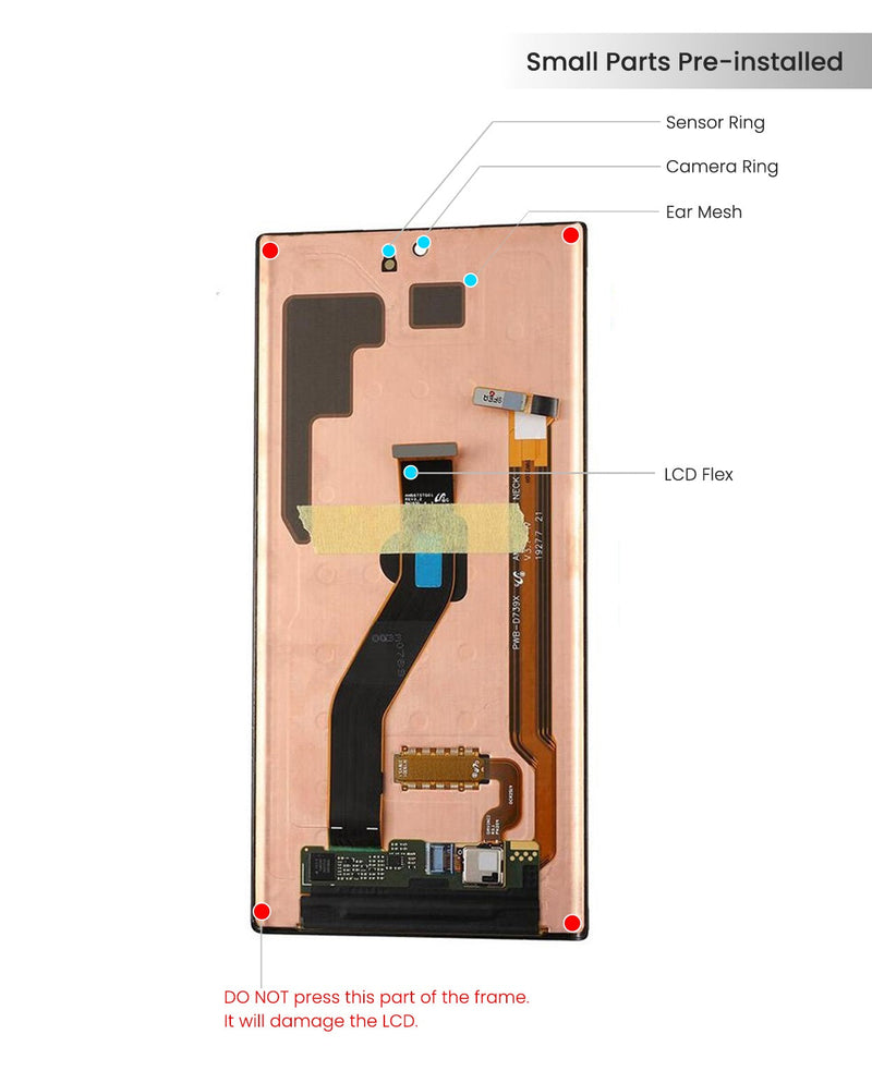 Samsung Galaxy Note 10 Plus / Note 10 Plus 5G OLED Screen Assembly Replacement Without Frame (Refurbished) (All Colors)