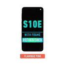 Samsung Galaxy S10E OLED Screen Assembly Replacement With Frame (Refurbished) (Flamingo Pink)