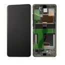 Samsung Galaxy S20 5G OLED Screen Assembly Replacement With Frame (Compatible For All Carriers Except Verizon 5G UW Model) (Refurbished) (Cloud White)