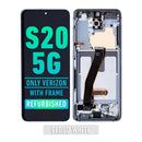 Samsung Galaxy S20 5G UW OLED Screen Assembly Replacement With Frame (Compatible Only For Verizon 5G UW Model) (Refurbished) (Cloud White)