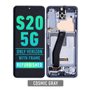 Samsung Galaxy S20 5G UW OLED Screen Assembly Replacement With Frame (Compatible Only For Verizon 5G UW Model) (Refurbished) (Cosmic Gray)