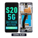 Samsung Galaxy S20 5G UW OLED Screen Assembly Replacement With Frame (Compatible Only For Verizon 5G UW Model) (Refurbished) (Cosmic Black)