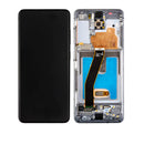 Samsung Galaxy S20 5G UW OLED Screen Assembly Replacement With Frame (Compatible Only For Verizon 5G UW Model) (Refurbished) (Cosmic Black)