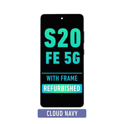 Samsung Galaxy S20 FE OLED Screen Assembly Replacement With Frame (Refurbished) (Cloud Navy)