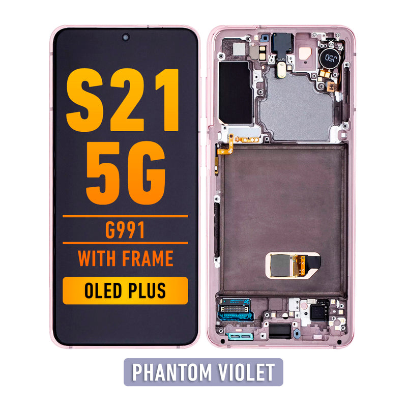 Samsung Galaxy S21 5G OLED Screen Assembly Replacement With Frame (OLED PLUS) (Phantom Violet)